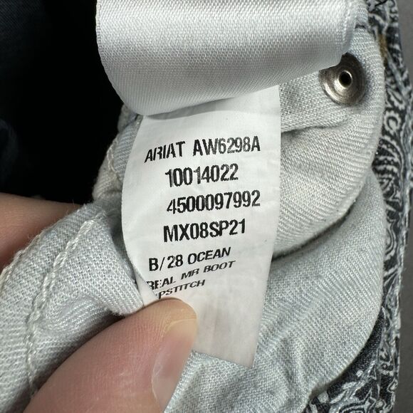 Ariat Real Denim Jeans Women 27S (28x33) Straight Leg AW2173A Low Rise Embroider - Picture 6 of 10